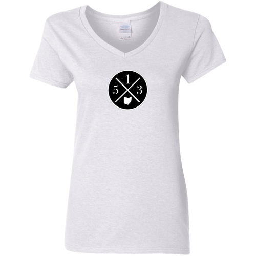 G500VL Ladies' 5.3 oz. V-Neck T-Shirt