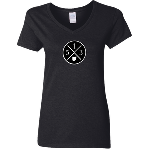 G500VL Ladies' 5.3 oz. V-Neck T-Shirt